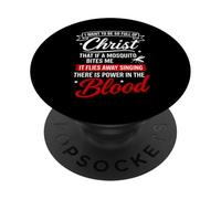 T-Shirt « There is Power in The Blood » PopSockets PopGrip Adhésif