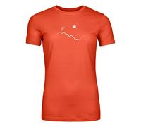 T-shirt thermique à manches courtes pour femme Ortovox 150 Cool Peak Focus W orange coucher de soleil XS