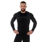 T-shirt thermique à manches longues pour homme Brubeck Thermo M noir/bleu M