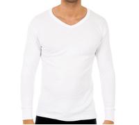 T-shirt thermique col V manches longues homme 0209-Blanc XL