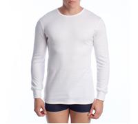 T-shirt thermique en coton à manches longues pour homme A0258-Blanc XXL