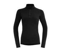T-shirt fonctionnel femme Devold Duo Active Merino 205 Z.Neck Taille: S / Couleur: noir / gris