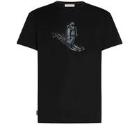 Icebreaker Merino 150 Tech Lite Skiing Yeti Short Sleeve T-shirt Noir 2XL Homme