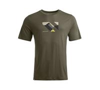 T-shirt thermique homme à manches courtes Ortovox 140 Cool Landscape T-shirt M herbes sauvages sombres L