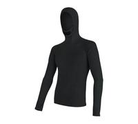 T-shirt thermique homme à manches longues Sensor double face Merino Wool avec capuche M noir