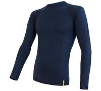 T-shirt thermique homme à manches longues Sensor Doubleface Merino Wool S bleu profond