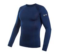 T-shirt thermique homme à manches longues Sensor Merino Wool XL bleu profond
