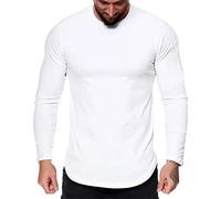 T Shirt Thermique Homme Col Rouler Maillot Montant Vêtements De Travail Tee Thermolactyl Pull Grande Taille Ajusté sous Vetement Chaud Roule pour Loisirs T-Shirts Et Tops Sport