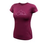 T-shirt thermique pour femme à manches courtes Sensor Coolmax Tech Regular Fit XL montagnes lilla