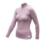 T-shirt thermique pour femme à manches longues Sensor double face Merino Wool avec fermeture éclair S violette mystique