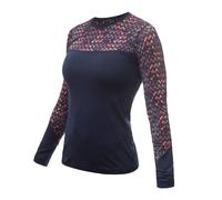 T-shirt thermique pour femme à manches longues Sensor Merino Impress S bleu profond/origami