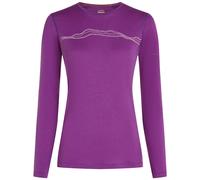 T-shirt thermique pour femmes 200 Oasis Long Sleeve Crewe Mountain Pulse Thermal Icebreaker Merino - Passion M