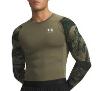 T-shirt thermoactif Under Armour HeatGear Compression Colorblock - Marine OD Green/White XL