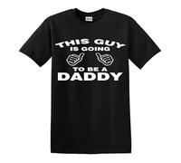 T-shirt « This Guy is Going to Be A Daddy » pour la fête des pères, Imprimé blanc en T noir, L