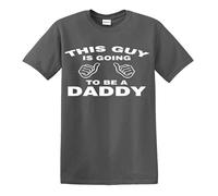 T-shirt « This Guy is Going to Be A Daddy » pour la fête des pères, T-shirt gris anthracite imprimé blanc, 3XL