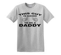 T-shirt « This Guy is Going to Be A Daddy » pour la fête des pères, T-shirt gris imprimé noir, 5XL