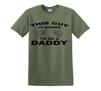T-shirt « This Guy is Going to Be A Daddy » pour la fête des pères, T-shirt vert militaire imprimé noir, 3XL