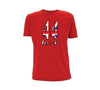 T-shirt Time 4 Lewis 44 F1 Hamilton numéro Union Jack Formula 1 Racing UK Race - Rouge - Large
