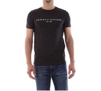 Tommy Hilfiger T-Shirt Homme Core Tommy Logo Tee Encolure Ronde, Noir (Jet Black), S