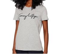 T-Shirt - TOMMY HILFIGER - WW0WW24967 - Femme - Gris clair - Manches courtes - Col arrondi
