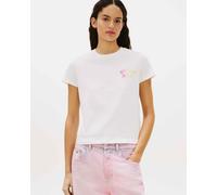 Tommy Jeans T-shirt jaune / rose / blanc, Taille L