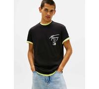 T-shirt Tommy Jeans Regular City Sign manches courtes noir blanc - M
