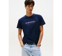 Tommy Jeans T-Shirt Manches Courtes Homme Tee Regular Fit, Bleu (Dark Night Navy), L