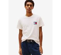 T-shirt Tommy Jeans Slim Essential Flag manches courtes blanc - M