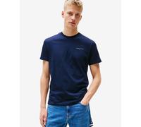 T-shirt Tommy Jeans Slim Linear Chest manches courtes bleu marine - S
