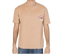 T-Shirt TOMMY JEANS TJM Reg 3D Street Oui - Homme - Manches courtes - Marron - Regular S