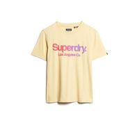T-shirt ton sur ton femme Superdry Rainbow Core Jaune M