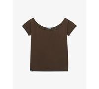 T-shirt top bardot à épaules dénudées femme Superdry Marron S
