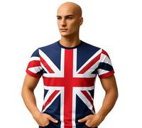 T-shirt Tour collection motif drapeau Union Jack unisexe pour adulte/enfants