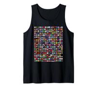 T-Shirt « Tous Les Pays » Drapeaux du Monde « 287 Flag International » Débardeur