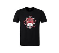 T-Shirt Trace Lou Rugby Extérieur Officiel Lyon Homme Noir (FR/ES, Alpha/Lettres, S, Taille Normale, Taille Normale, Noir)