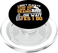 T-Shirt Train for Boys Stop and Look and Trains PopSockets PopGrip pour MagSafe