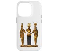 T-Shirt Trinité égyptienne dorée Horus Osiris et Isis Statue Coque pour iPhone 14 Pro