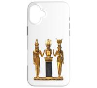 T-Shirt Trinité égyptienne dorée Horus Osiris et Isis Statue Coque pour iPhone 16 Plus