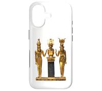 T-Shirt Trinité égyptienne dorée Horus Osiris et Isis Statue Coque pour iPhone 17