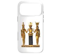 T-Shirt Trinité égyptienne dorée Horus Osiris et Isis Statue Coque pour iPhone 17 Pro Max