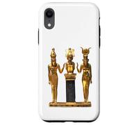 T-Shirt Trinité égyptienne dorée Horus Osiris et Isis Statue Coque pour iPhone XR
