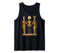 T-Shirt Trinité égyptienne dorée Horus Osiris et Isis Statue Débardeur