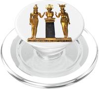 T-Shirt Trinité égyptienne dorée Horus Osiris et Isis Statue PopSockets PopGrip pour MagSafe