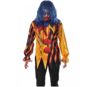 T-shirt Tueur de Clown - Crass - Taille Unique - 100% Polyester - Jaune/Rouge/Noir - Costume Halloween