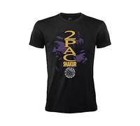 T-shirt Tupac Shakur T-shirt Rapper 2 Pac Officiel T-shirt Hip Hop Unisexe Noir Violet Adulte Garçon (Small)