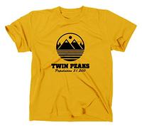 T-shirt Twin Peaks Fan Bienvenue - Jaune - Small