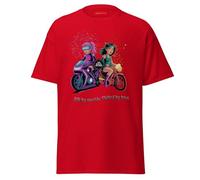 T-shirt Two Worlds One Bond - Inspiré de la fiction Split Fiction en néon pastel, vêtements de joueur émotionnel pour les fans de science-fiction fantastique, t-shirt unisexe en coton, Rouge, M