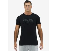 T-shirt TYR Tri Blend Tech à manches courtes noir pur. - 3XL