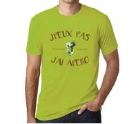 T-Shirt - ULTRABASIC - J'Peux Pas J'Ai Apéro - 100% Coton - Manches Courtes - Vert Pomme XXXL