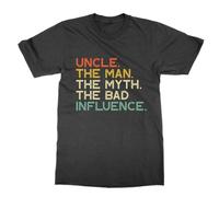T-shirt Uncle The Man The Myth The Bad Influence, Noir , S